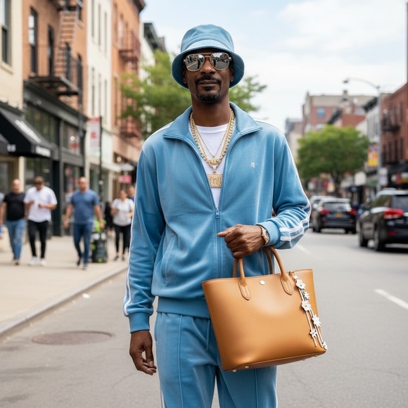 Floral Tassel Leather Bag Charm - White - Picture 4 of 8